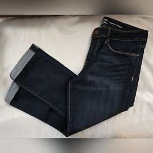 Levi Strauss Signature Modern Capris Dark Wash Mid Rise Stretch Sz 10 Euc